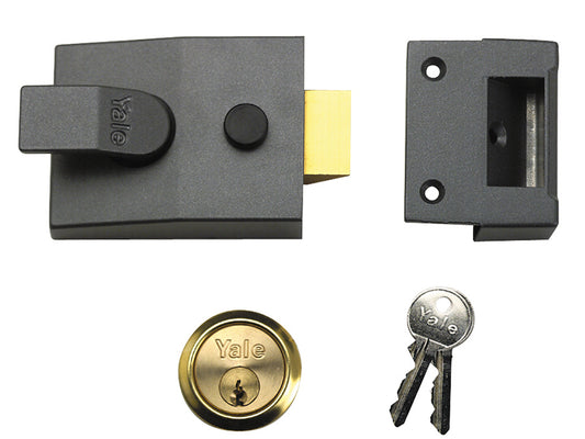 Yale Locks 91 Basic Nightlatch 60mm Backset DMG Finish Box YAL91DMGPB