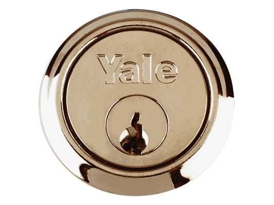 Yale Locks P1109 Replacement Rim Cylinder & 4 Keys Polished Brass Finish Visi YAL4KP1109PB