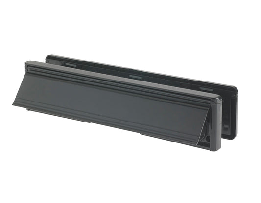 Yale Locks Letter Plate Black (Visi-Packed) 300mm (12in) YALLP440606C