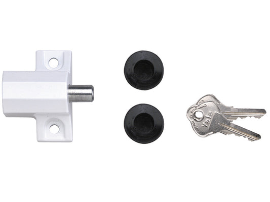 Yale Locks P114 Patio Door Lock White Finish Visi-pack YALP114WE