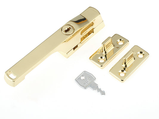 Yale Locks P115PB Lockable Window Handle Polished Brass Finish YALP115PB