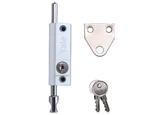 Yale Locks P124 Door Push Bolt White Finish Visi YALP124WE