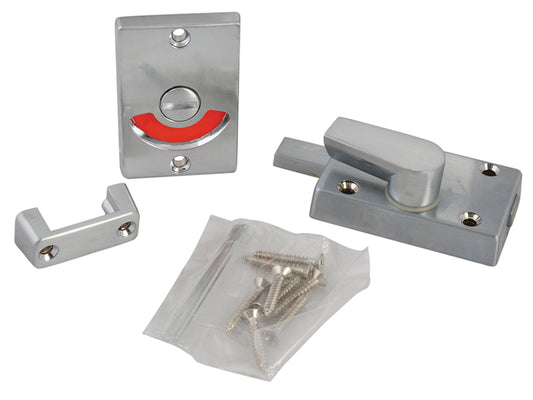 Yale Locks Indicator Bolt for Bathrooms or W.C Doors Satin Chrome P127 YALP127SC