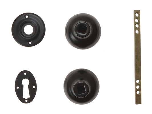 Yale Locks P405 Rim Knob Black Finish YALP405BK