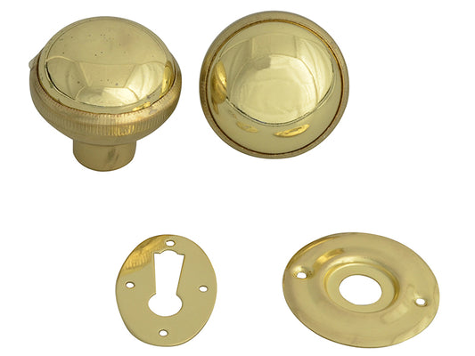 Yale Locks P405 Rim Knob Polished Brass Finish YALP405PB