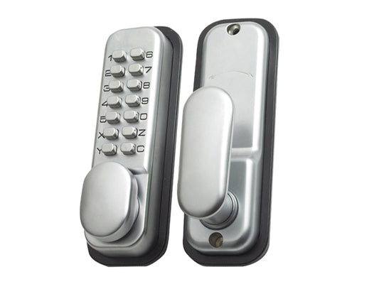 Yale Locks P-DL02-SC Push Button Door Lock Chrome Finish Hold Open Function YALPDL02SC