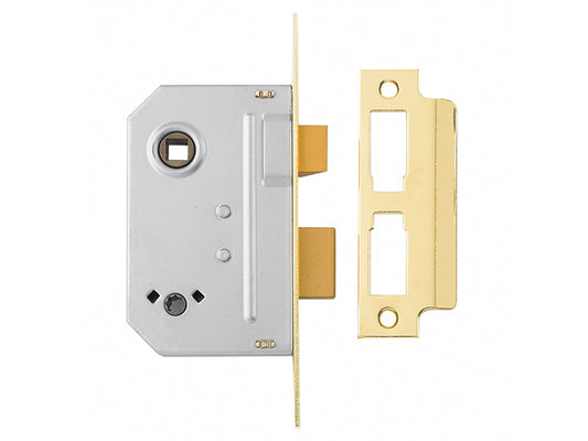 Yale Locks PM236 Bathroom 2 Lever Sashlock Polished Brass 67mm 2.5in YALPM236PB25