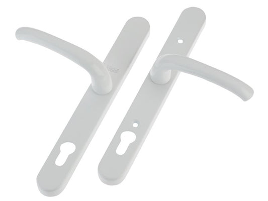 Yale Locks Retro Door Handle PVCu Polished PVD White Finish YALPPVCRHWH