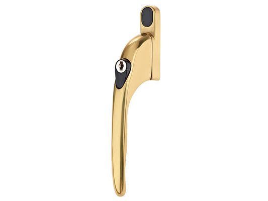 Yale Locks PVCu Window Handle Polished Brass Finish YALPYWHL40PB