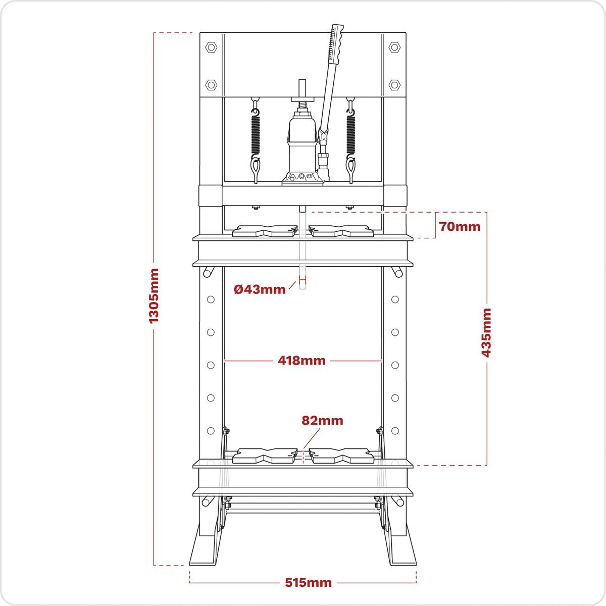 Sealey Hydraulic Press 10 Tonne Economy Floor Type YK10ECF