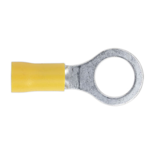 Sealey Easy-Entry Ring Terminal �10.5mm (3/8") Yellow Pack of 100 YT16