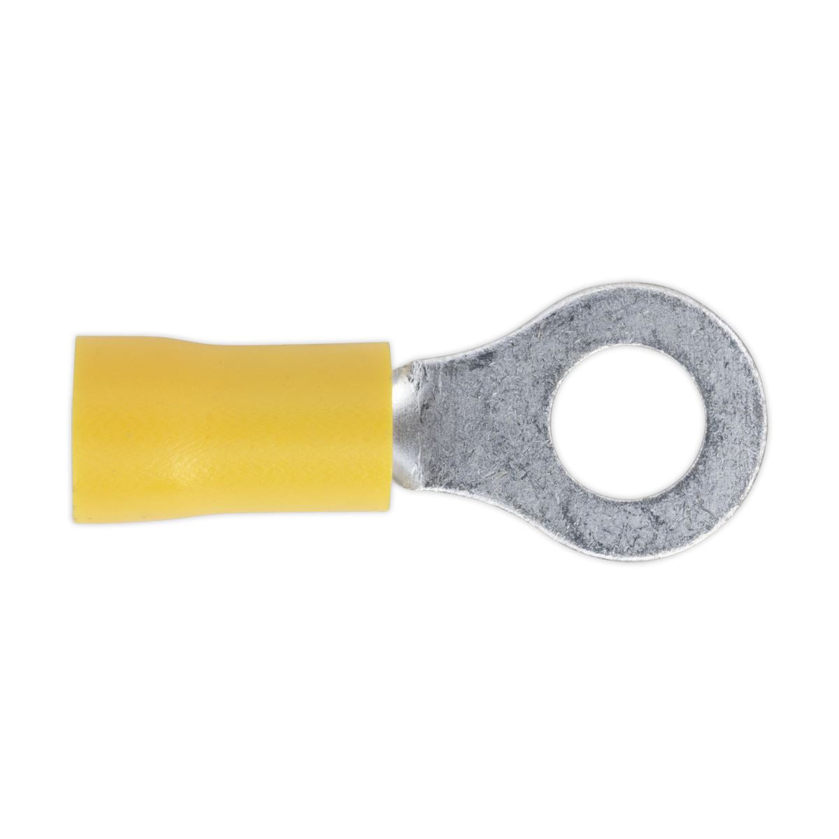 Sealey Easy-Entry Ring Terminal �6.4mm (1/4") Yellow Pack of 100 YT19