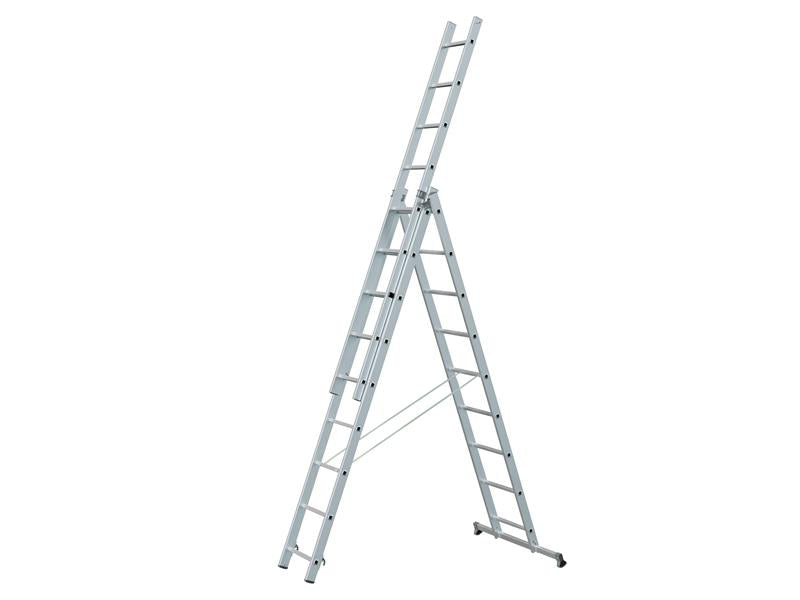 Zarges Light Trade Combination Ladder 3-Part 3 x 10 Rungs ZAR48983