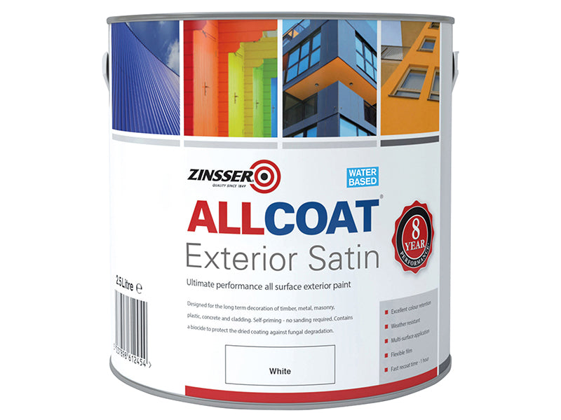 Zinsser AllCoat® Exterior White 2.5 litre ZINACEWH25L