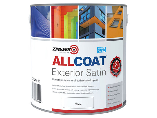 Zinsser AllCoat® Exterior White 2.5 litre ZINACEWH25L