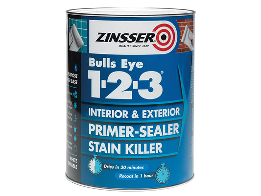 Zinsser Bulls Eye® 1-2-3 Primer & Sealer Paint 1 litre ZINBE1231L