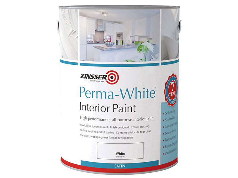 Zinsser Perma-White® Interior Paint Satin 2.5 litre ZINPWIS25L