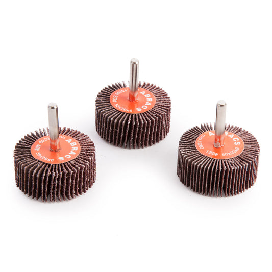 Abracs FWPK350 Spindle Mounted Flap Wheel Pack 50mm (3 Piece)