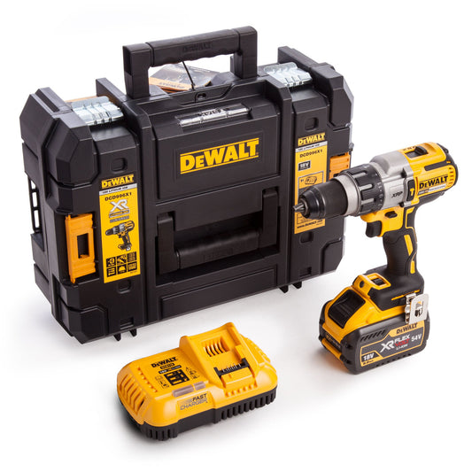 Dewalt 18V XR Brushless Combi Drill 1 x 9.0Ah FlexVolt Batt TStak Case DCD996X1