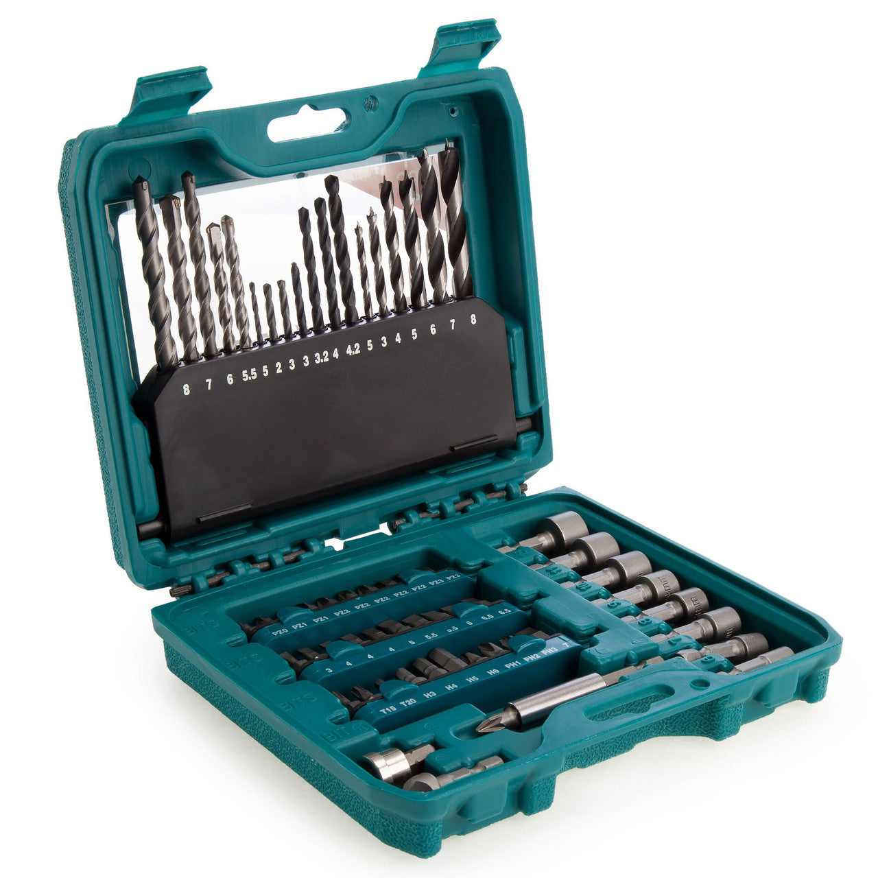 Makita Pro Power Drill Accessory Set 60 pc For Wood Metal Screws Plastic P-90358