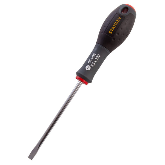 Stanley FatMax Flared Screwdriver 5.5mm x 100mm Soft Grip Handle 0-65-098