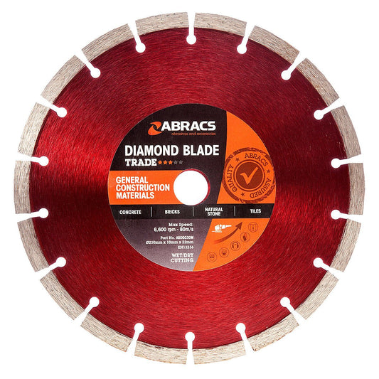 Abracs Diamond Cutting Blade General Purpose 230mm x 10mm x 22mm ABDD230M