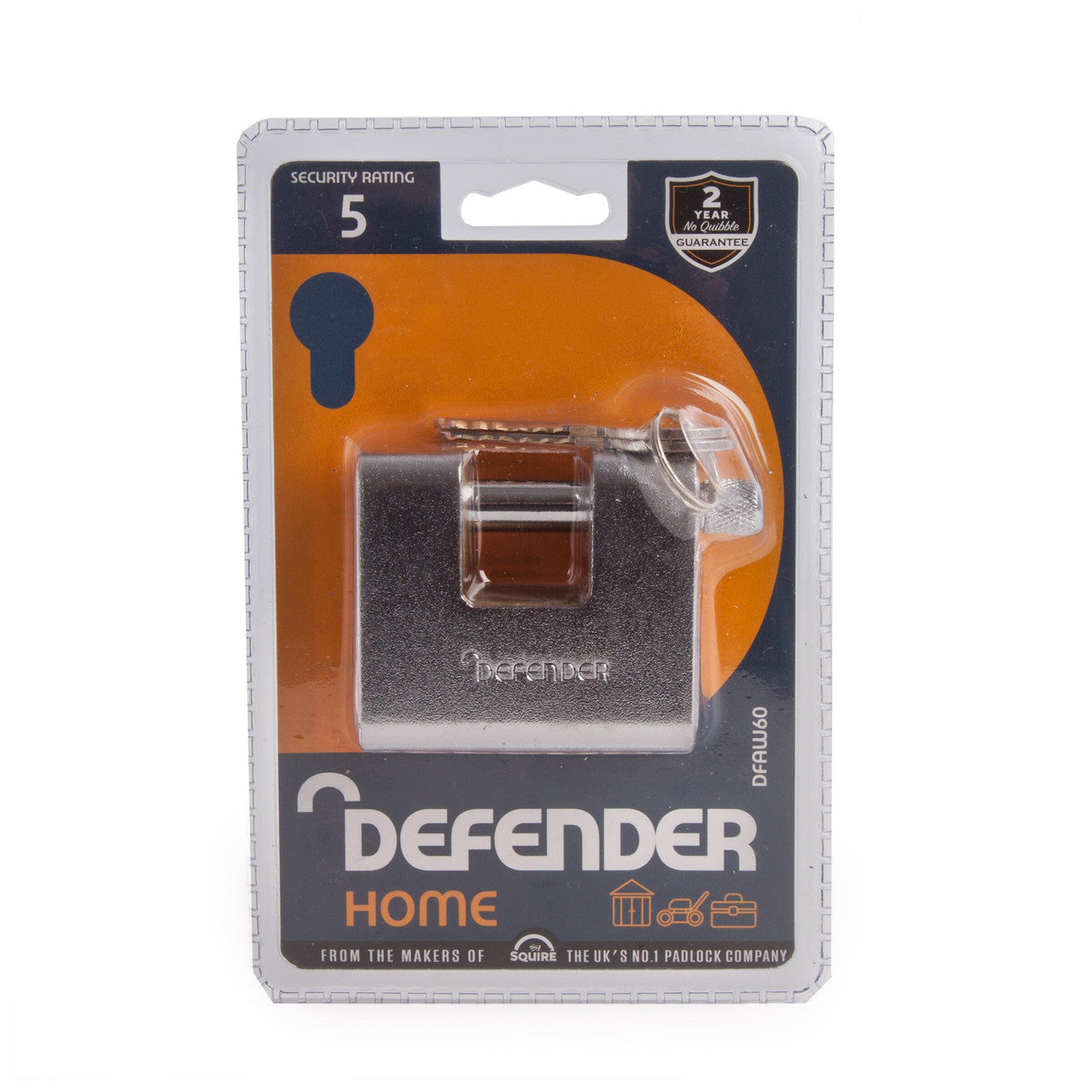 Henry Squire Armoured Warehouse Lock Branded Defender 60mm DFAW60