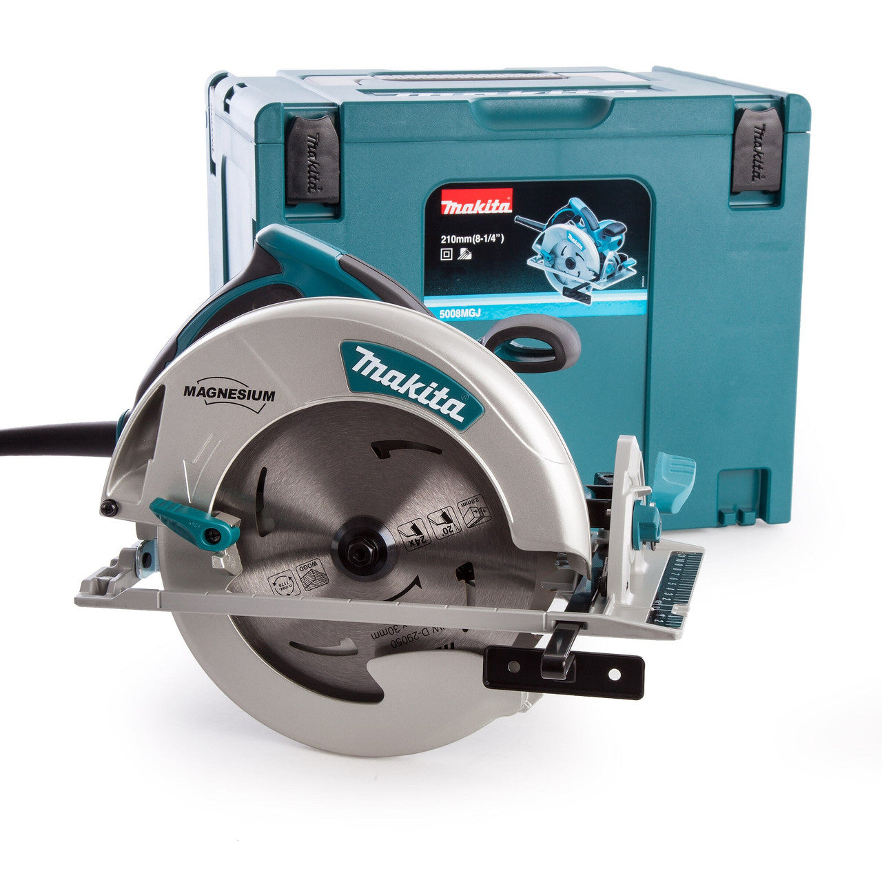Makita Circular Saw in MakPac Carry Case 8 Inch 210mm 240V speed 5,200rpm 5008MGJ