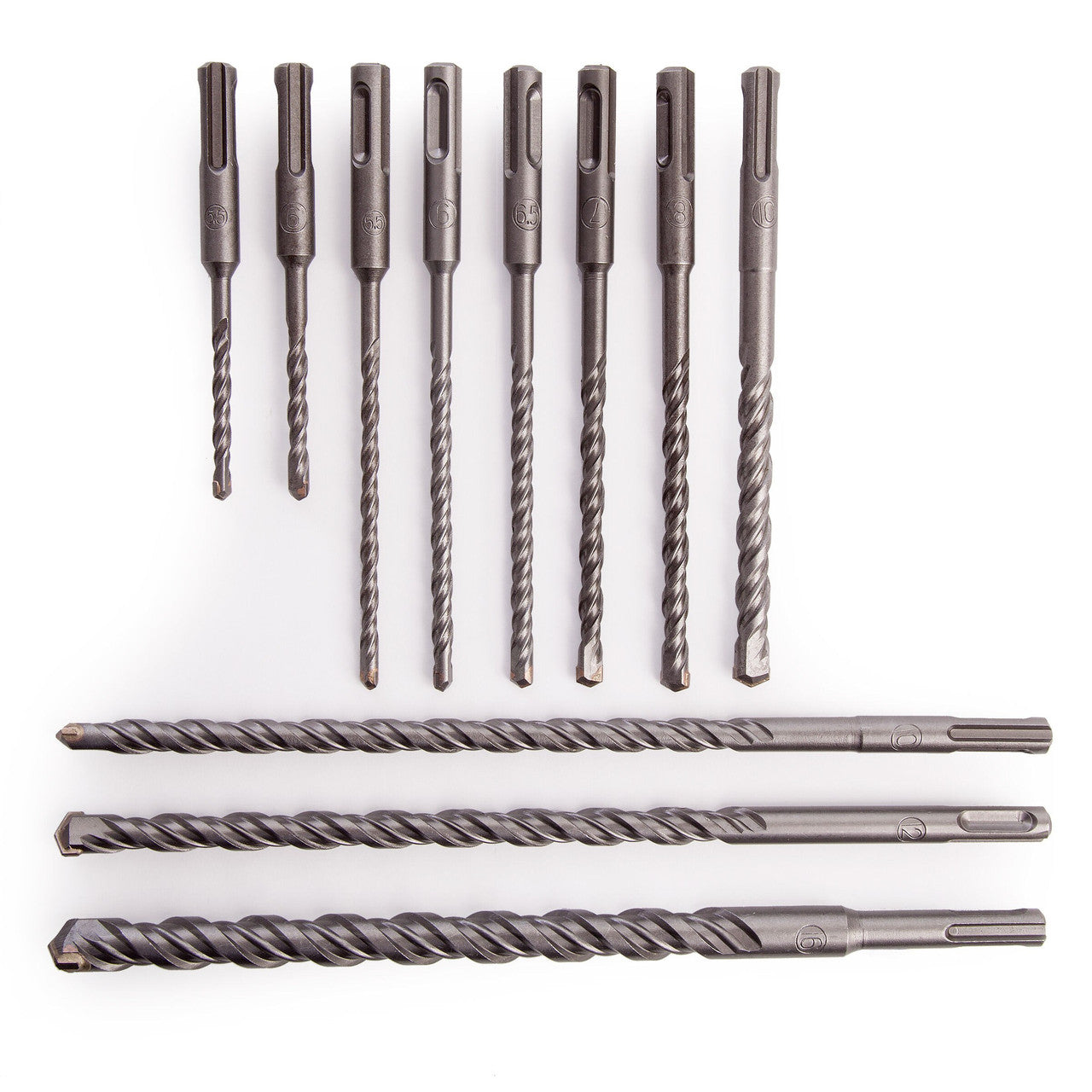 Abracs SDS Plus Masonry Drill Bit And Chisel Set 15 Piece Heavy Duty DCSET15