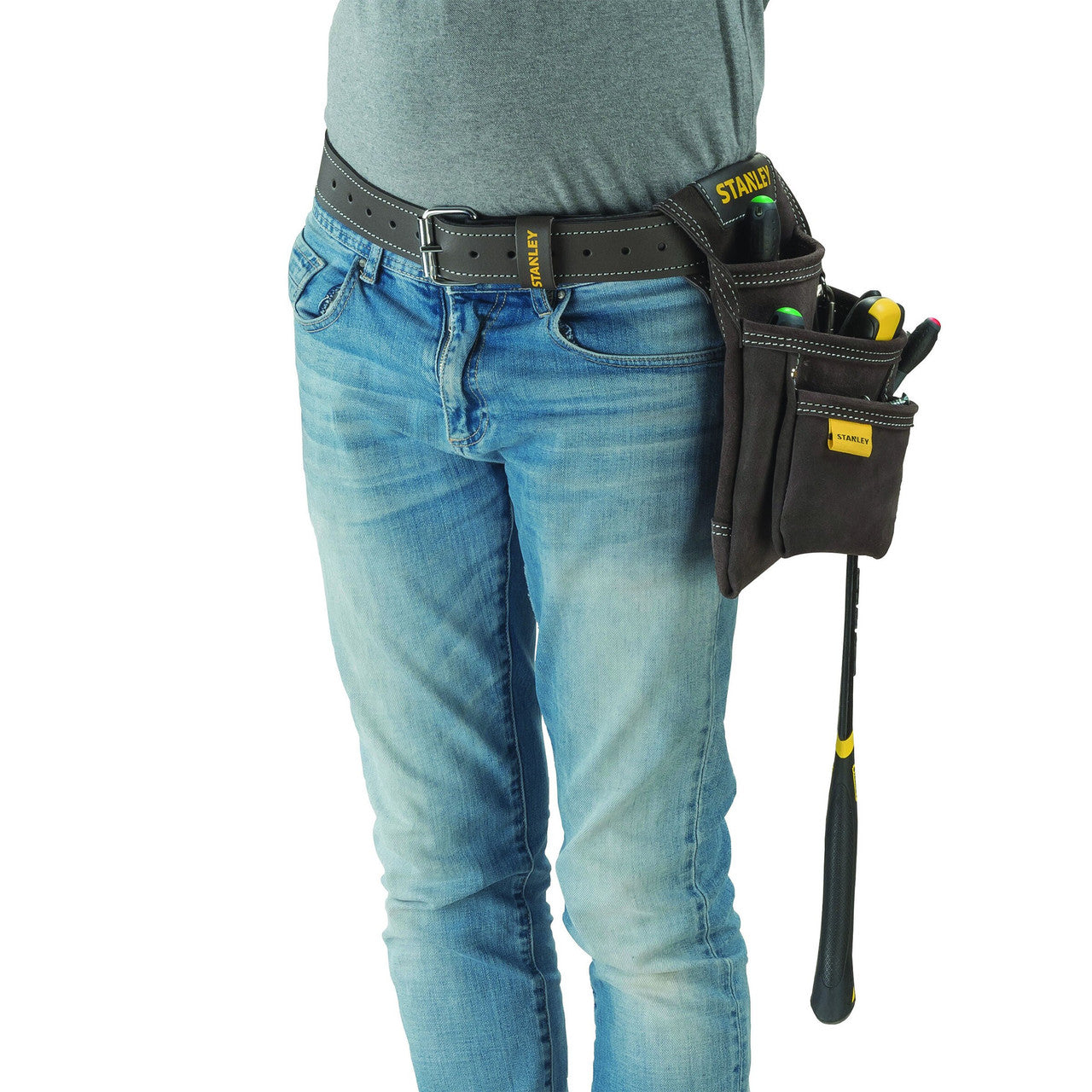 Stanley STST1-80119 Leather Tool Belt (Dark Brown)