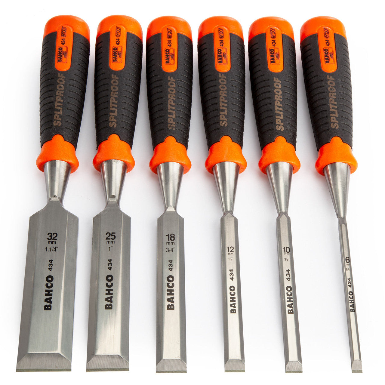 Bahco 434-S6-EUR Bevel Edge Chisel Set (Set of 6)