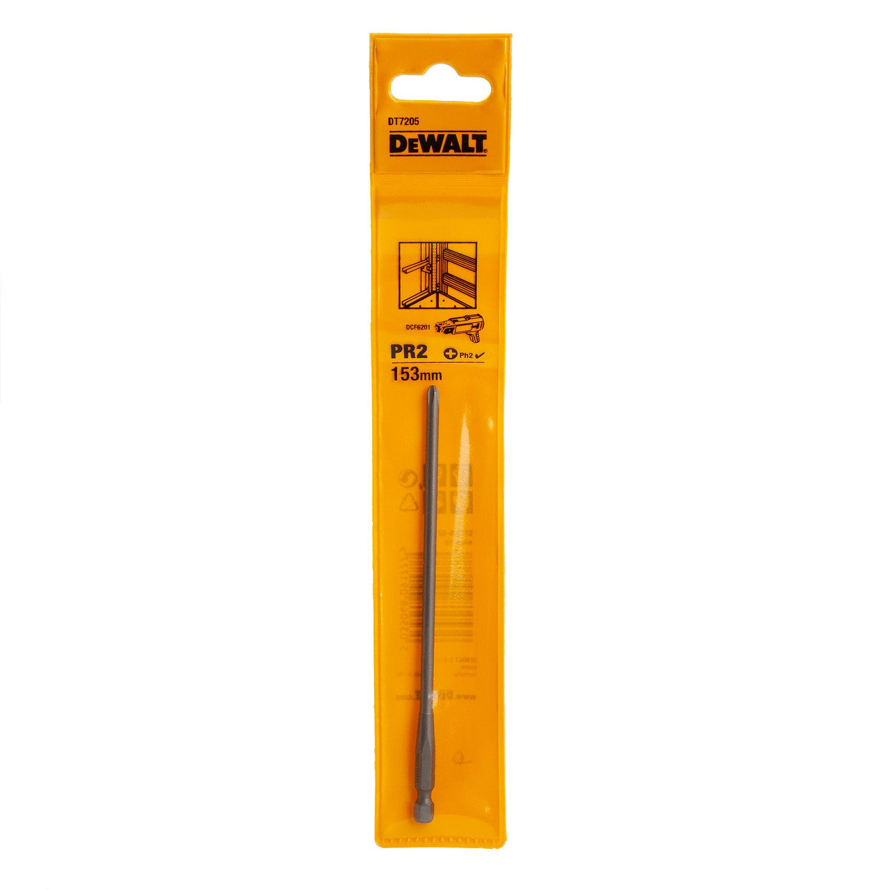 Dewalt PR2 Drywall Screwdriver Bit 153mm Philips No.2 head DT7205
