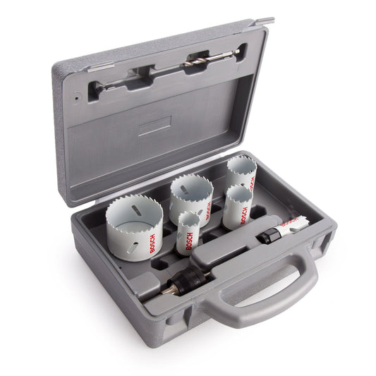 Bosch HSS Bimetal Progressor Holesaw Kit 9 Piece For wood and metal 2608584670