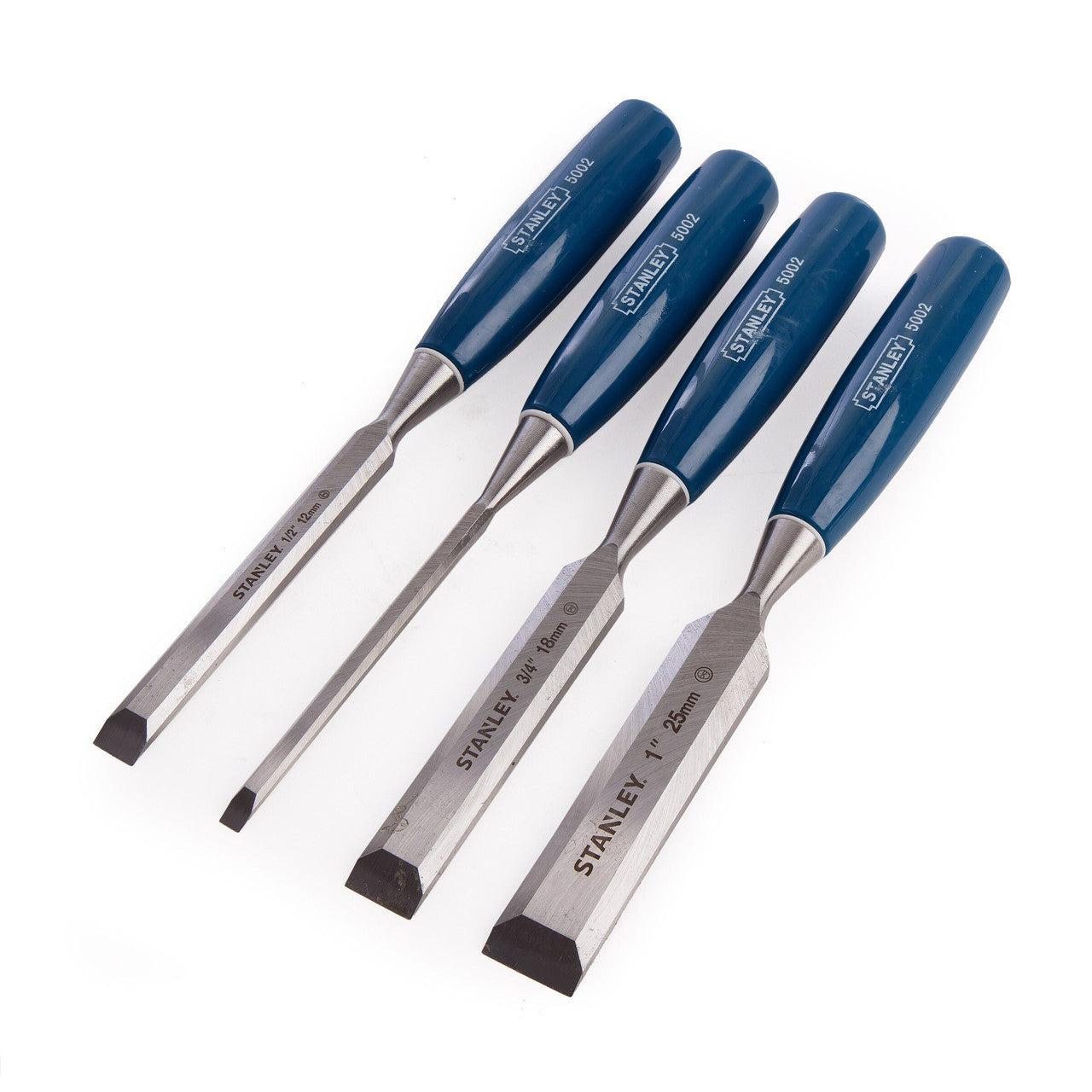 Stanley Bevel Edge Wood Chisel Set of 4 With Oilstone 0-16-130 5002