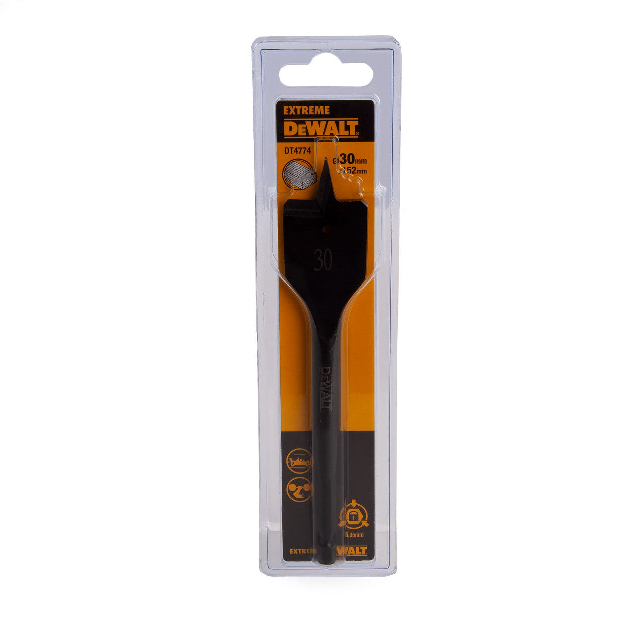 Dewalt Extreme Impact Flat Wood Drill Bit 30 x 152mm DT4774