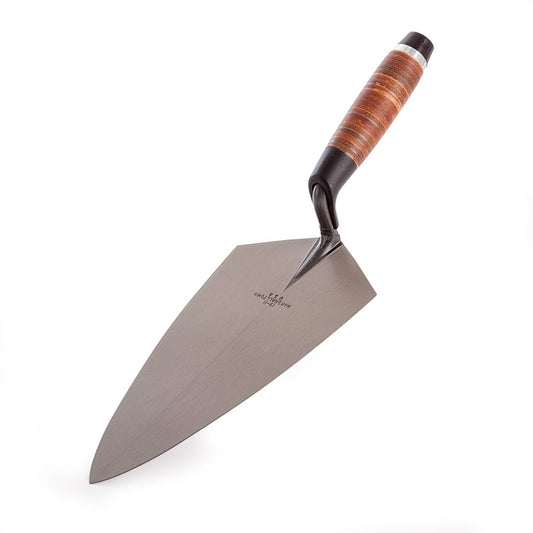 Marshalltown 19L 11in Philadelphia Pattern Brick Trowel Leather Handle M1911L