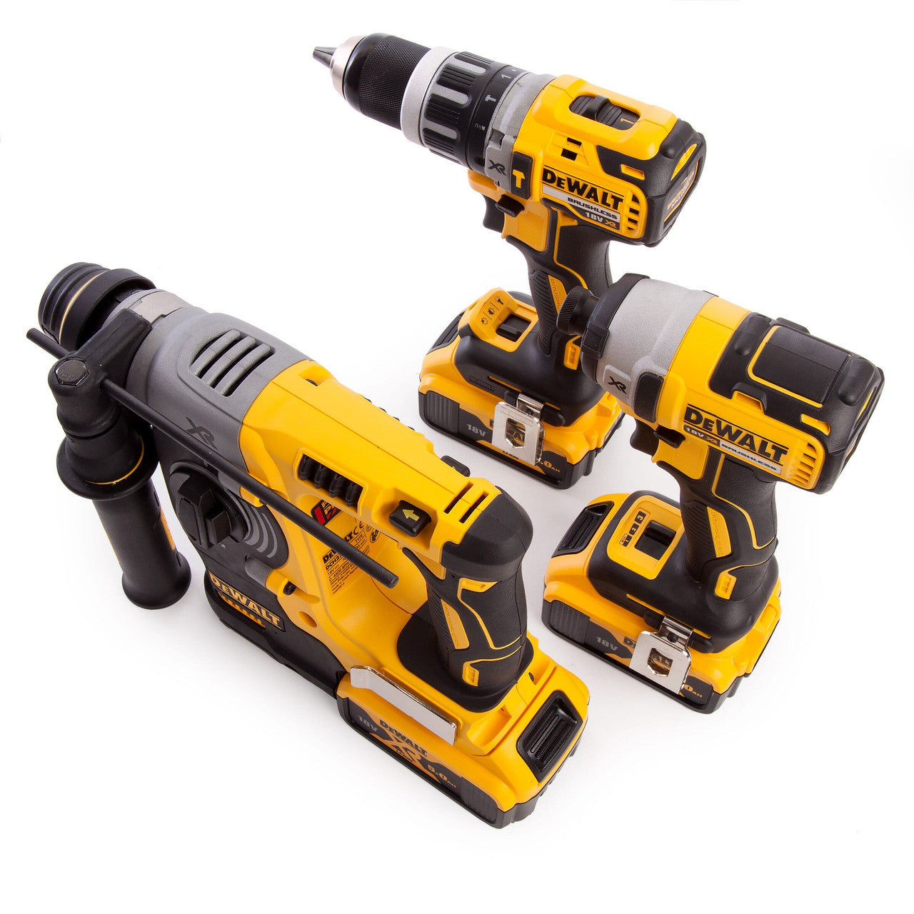 Dewalt  XR 18V 3 Piece Kit with 2 × TSTAK Boxes 3 × 5.0Ah Batteries DCK368P3T