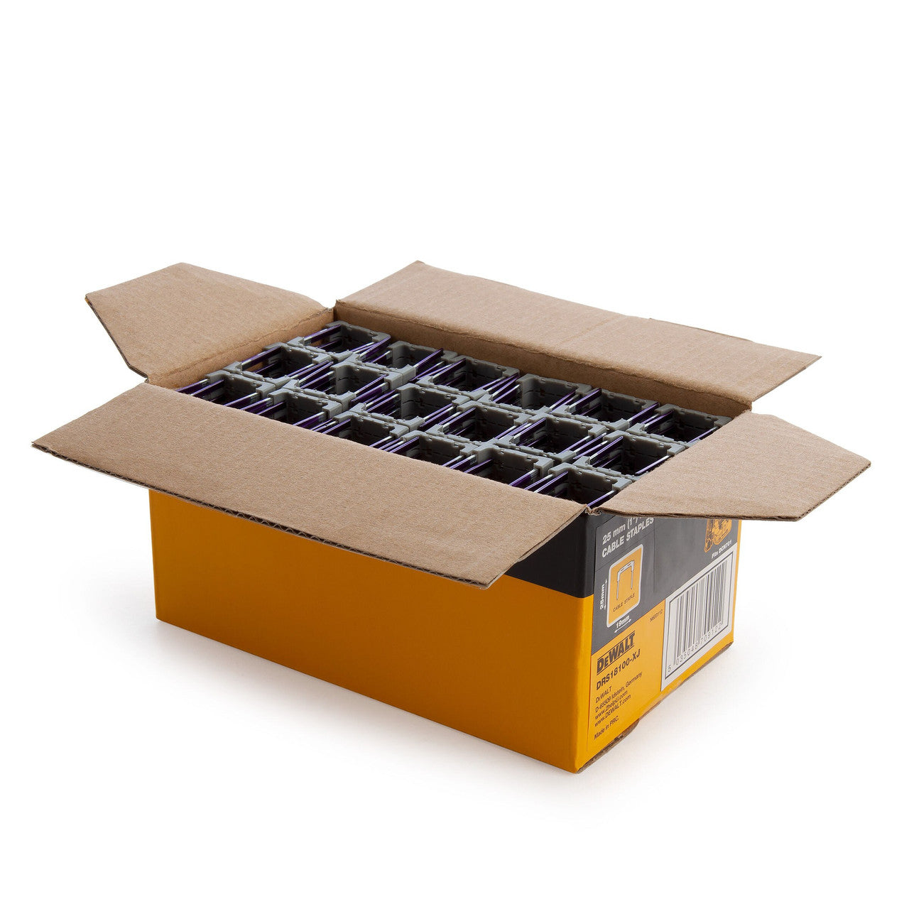 Dewalt Insulated Crown Cable Staples For DCN701 25mm Pack Of 540 DRS18100