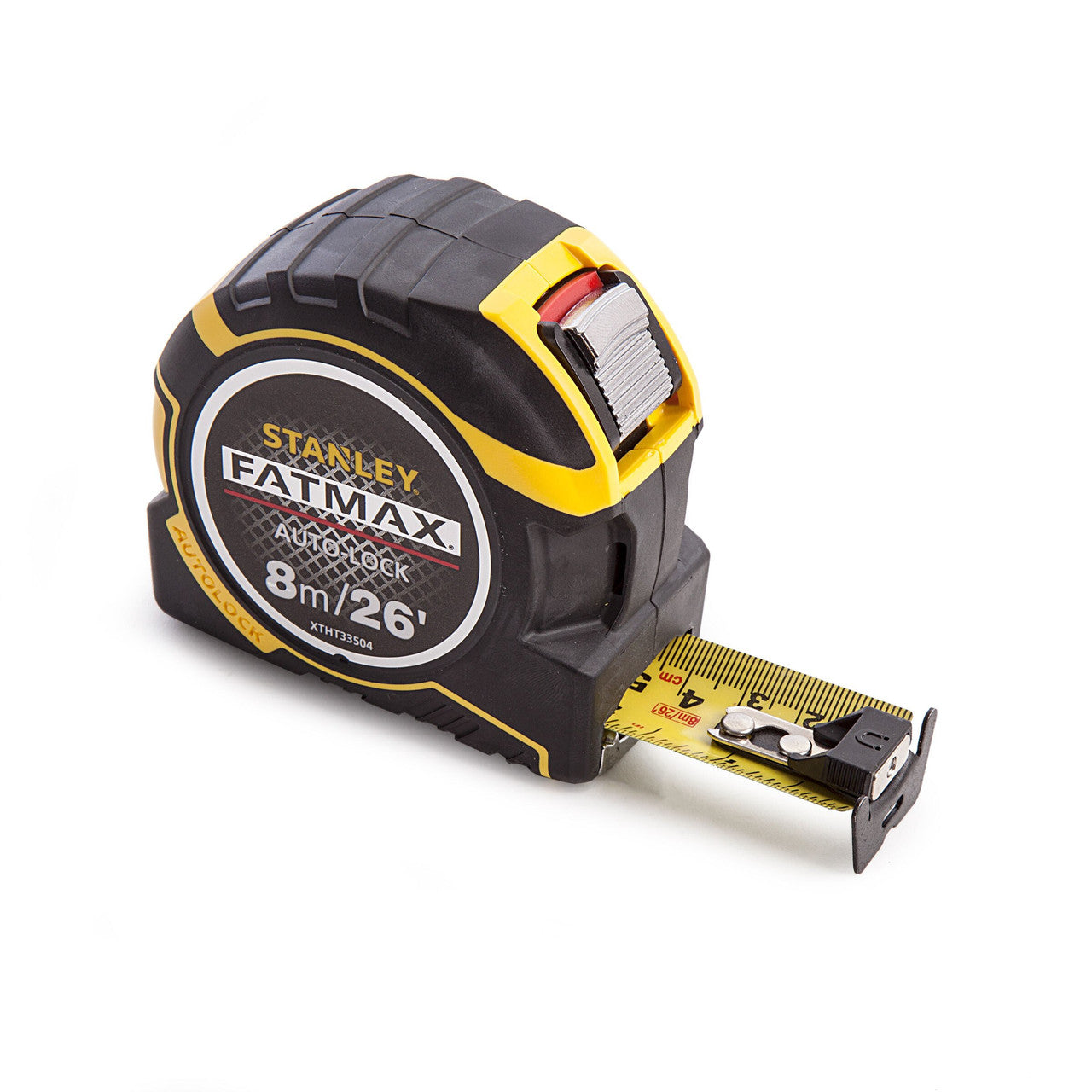Stanley Fatmax Autolock Tape 8m 26ft Detachable Hook Width 32mm XTHT0-33504