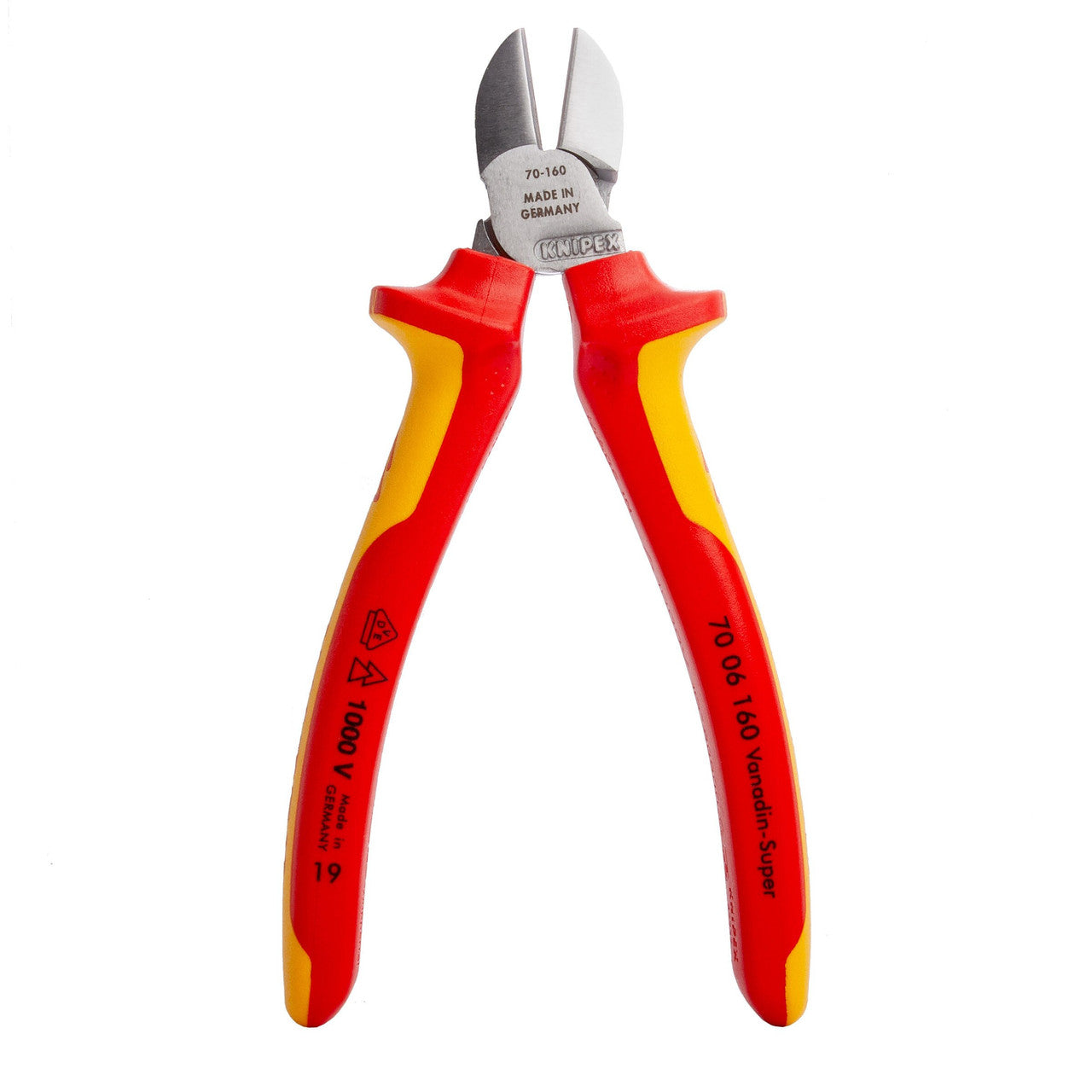 Knipex Diagonal Cutter VDE 1000V 160mm Cutting Capacity 4mm Soft Wire 7006160SB