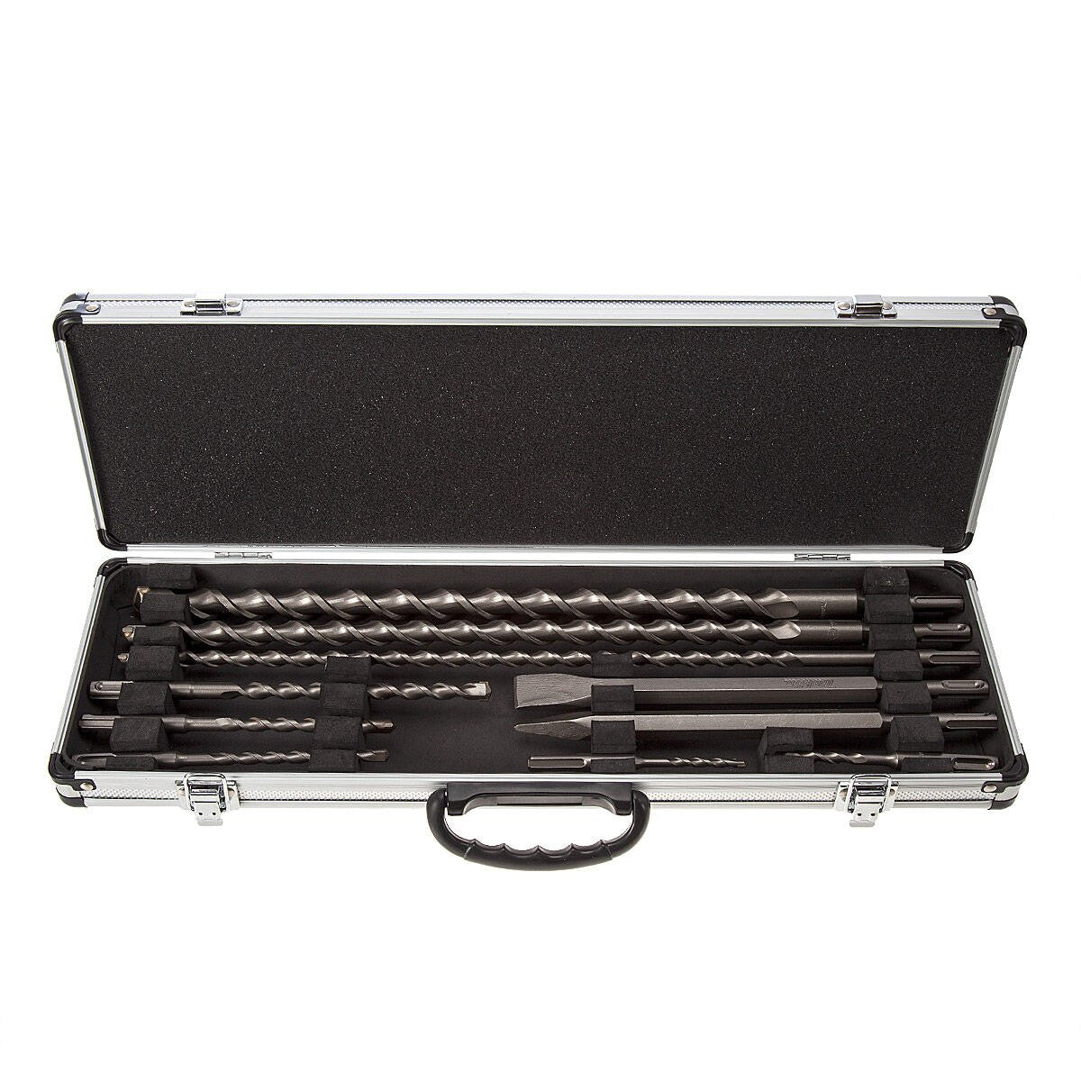 Makita SDS+ Drill and Chisel Set 10pc Aluminium Carry Case With Handle D-21191