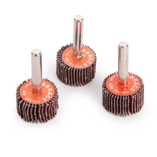 Abracs FWPK325 Spindle Mounted Flap Wheel Pack 25mm (3 Piece)