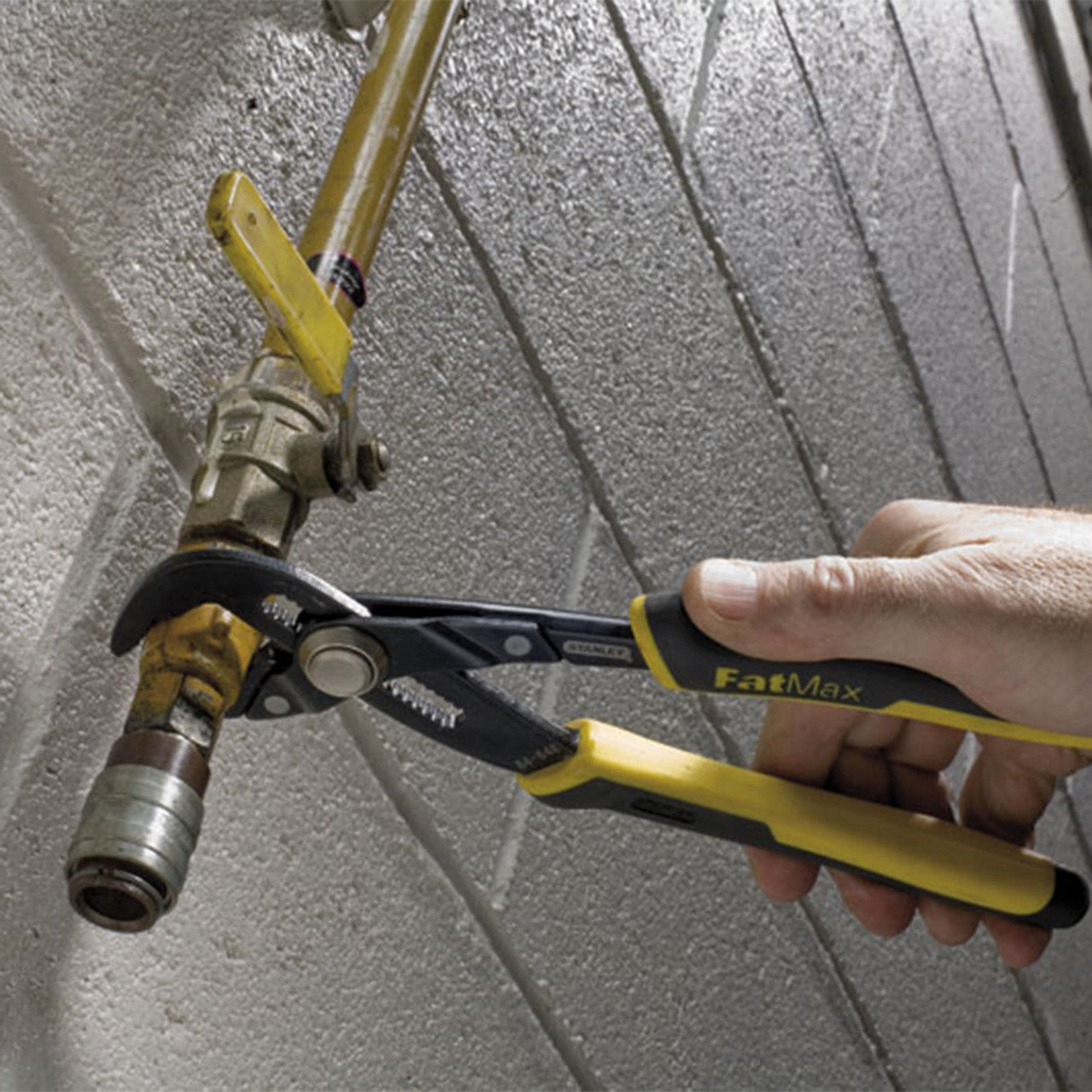 Stanley FatMax Groove Joint Plier 200mm Push Lock Adjustment Jaw 42mm 0-84-647