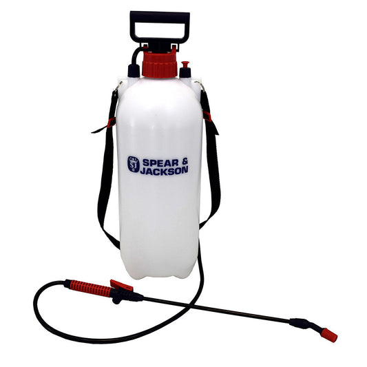 Spear & Jackson 8 Litre Pump Action Pressure Sprayer 560mm Wand 1.3m Hose 8LPAPS