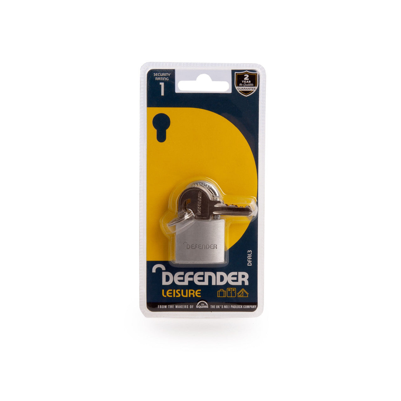 Henry Squire Aluminium Padlock Branded Defender 30mm DFAL3