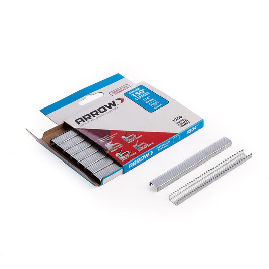 Arrow T50 Staples 6mm 1/4in Pack of 1250 Steel Zinc Universal Fit A50424