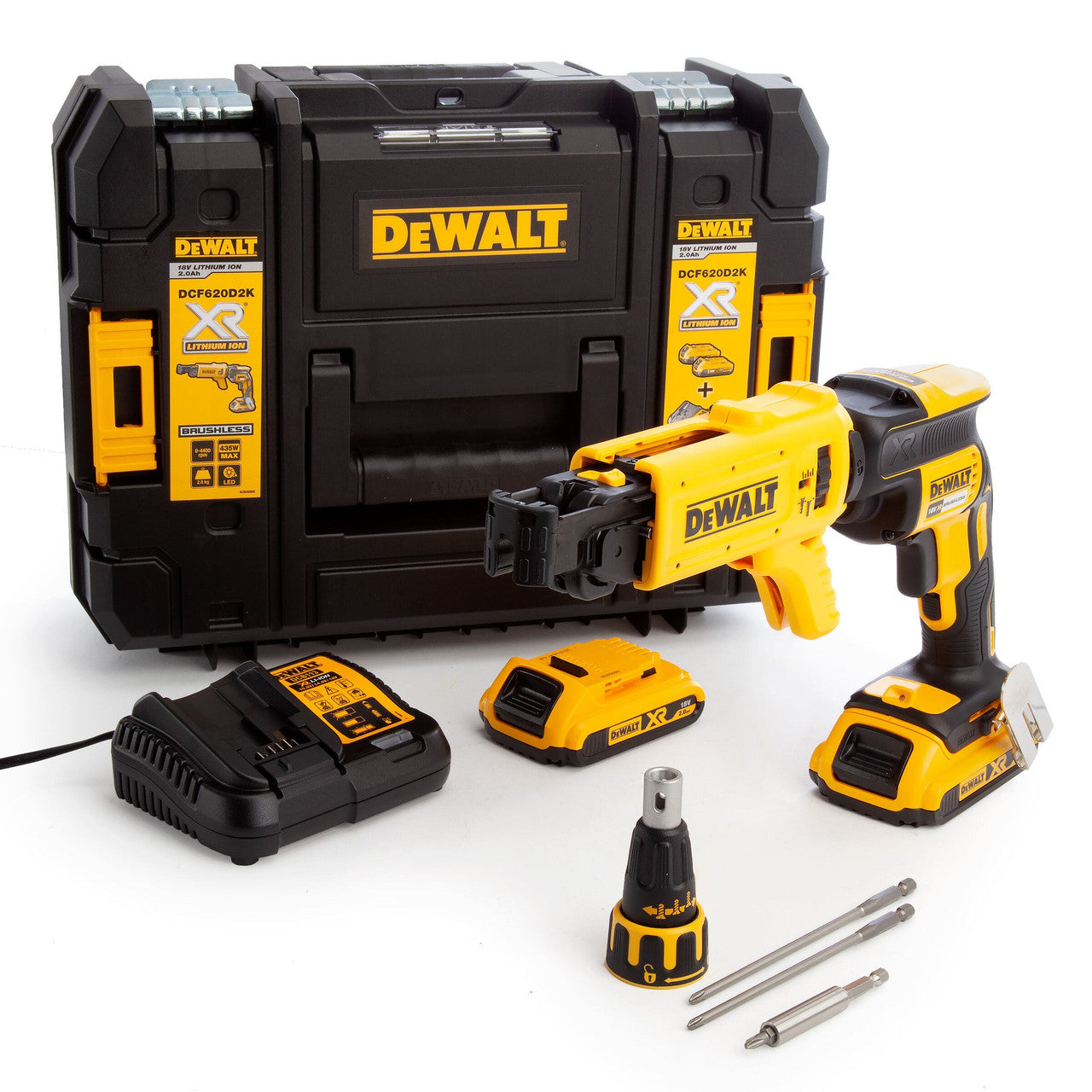 Dewalt DCF620D2K 18V Brushless Drywall Collated Screwdriver (2 × 2.0Ah Batteries)