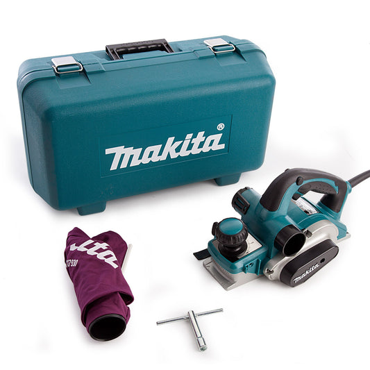 Makita 82mm Heavy Duty Electric Planer 240V 850w 16,000rpm Carry Case KP0810K