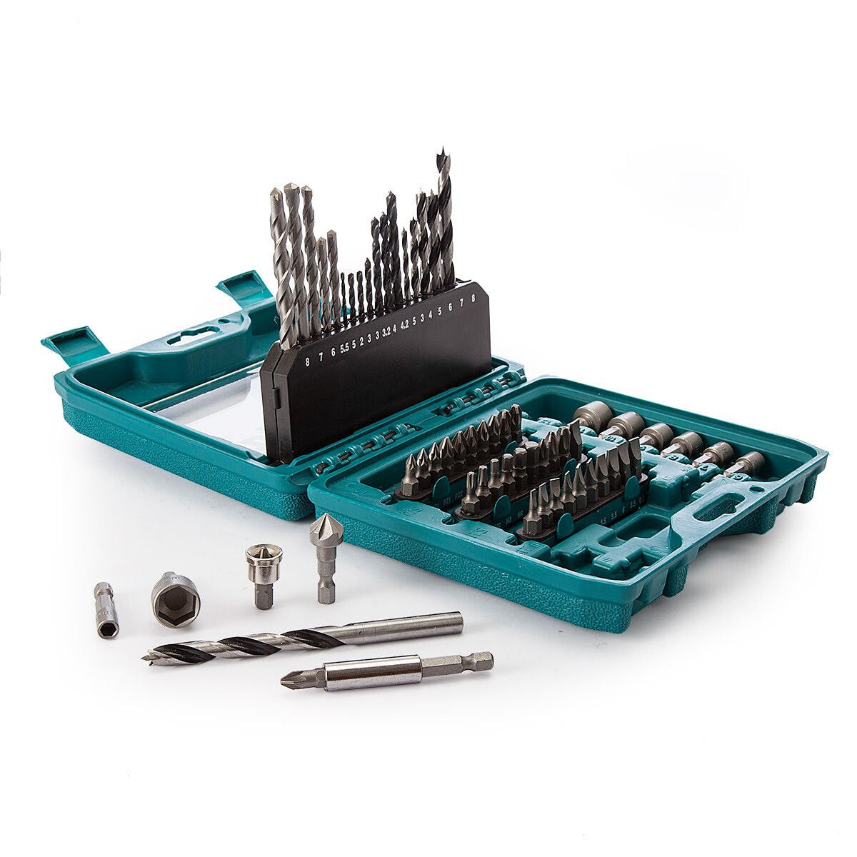 Makita Pro Power Drill Accessory Set 60 pc For Wood Metal Screws Plastic P-90358