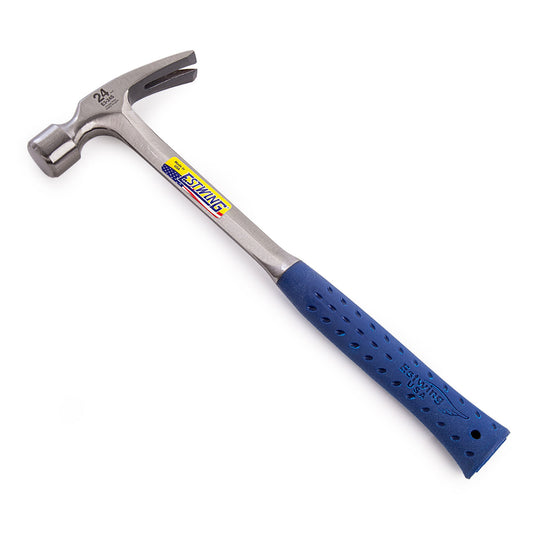 Estwing Straight Claw Framing Hammer One Piece & Vinyl Grip 24oz E3/24S